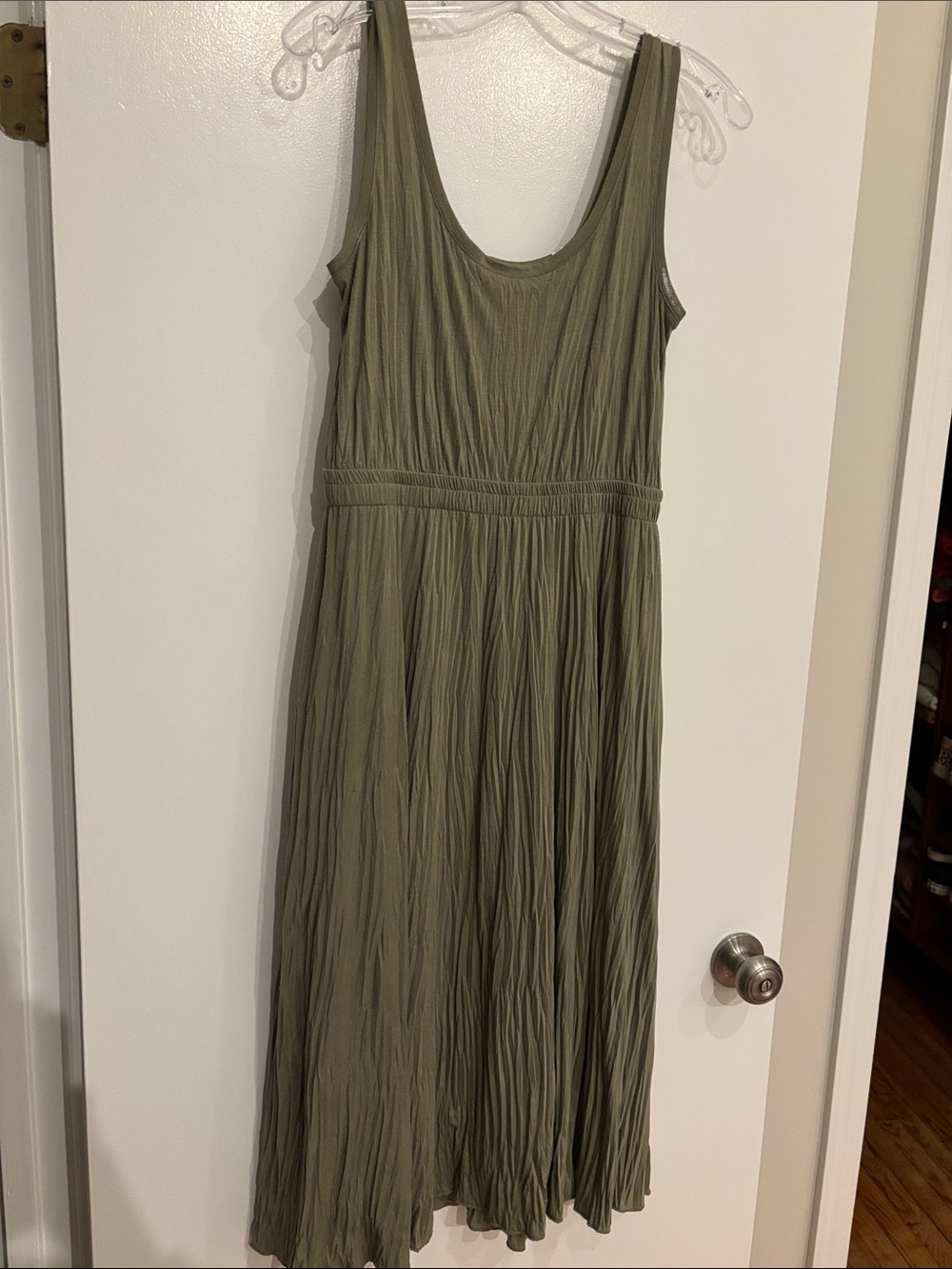 Vince Olive Green Sleeveless Maxi Dress